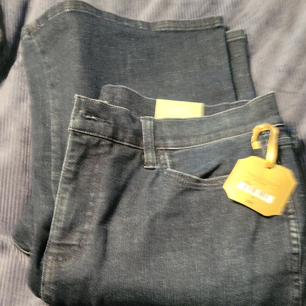 Ryegrass Dark Denim Jeans With Flare Leg